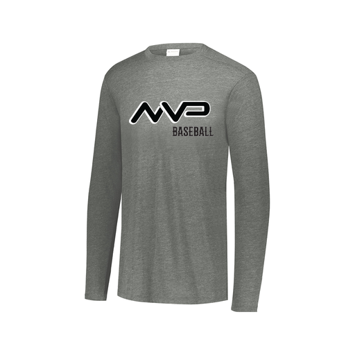 [FTLCUBGY-AXS-LOGO1] Decker Men's Tri-Blend T-Shirt - Long Sleeve (Adult XS, Gray, Logo 1)