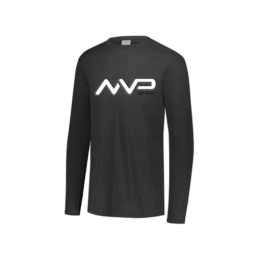 [FTLCUBBK-YS-LOGO2] Decker Youth Tri-Blend T-Shirt - Long Sleeve (Youth S, Black, Logo 2)