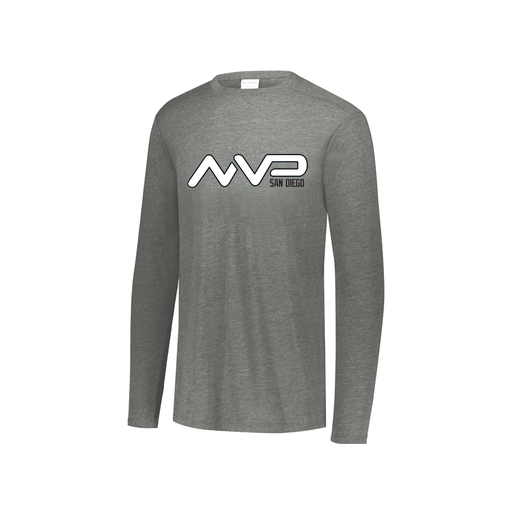 [FTLCUBGY-YS-LOGO2] Decker Youth Tri-Blend T-Shirt - Long Sleeve (Youth S, Gray, Logo 2)